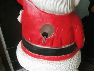Vintage Blow Mold Santa Claus with List Lighted Union Products 8