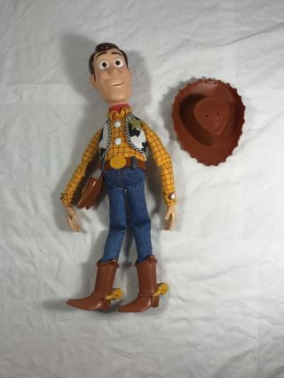 Vintage Toy Story Woody Pull String Disney Pixar Doll With Hat Thinkway