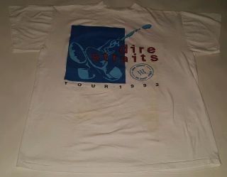 Vtg 1992 Dire Straits On Every Street Concert North America Tour T - Shirt