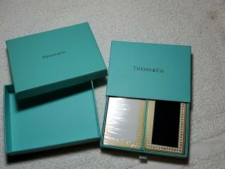 Vintage Tiffany & Co Double Deck Playing Cards Black White & Gold One