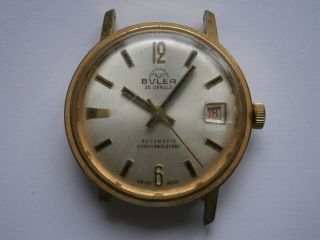 Vintage Gents Wristwatch Buler Automatic Watch Need Service Bfg 158