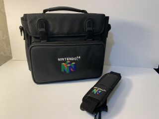 Vintage Official Nintendo 64 Black Console Video Game Carrying Case Bag W/ Strap