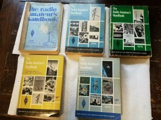 5 Vintage Ham Radio Handbooks (1) 1958 (1) 1970 (1) 1972 (1) 1973 (1) 1978 Arrl