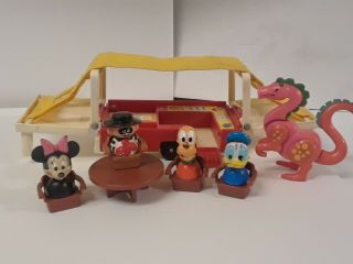 Rare Vtg Fisher Price Disney Minnie Mouse/pluto/donald&hamburglar Camper,  Dragon