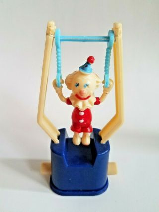 Vtg Bozo The Clown Tricky Trapeze Push Button Puppet Acrobat Toy