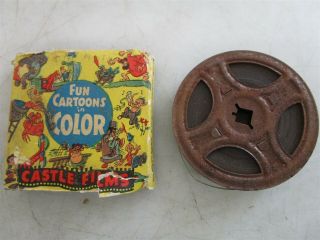 Vintage 8mm Film Reels w/ Sleeves Mickey Mouse News Parade Fun Cartoons in Color 3