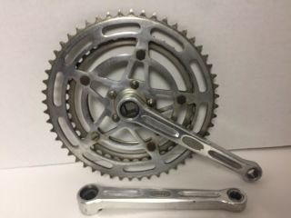Vintage French Stronglight 49d Cranks Crankset Chainset 170mm 52 X 40 Teeth