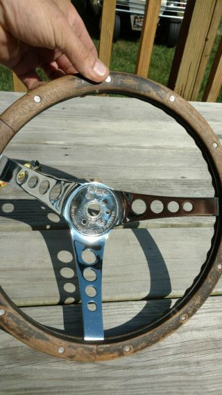 Vintage Superior Performance Products " The 500 " Wood Steering Wheel E