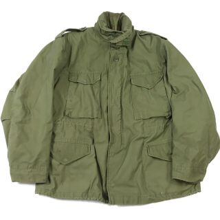 Vintage 1970s Vietnam War Era M - 65 Army Og Green Field Jacket Sz Large Short