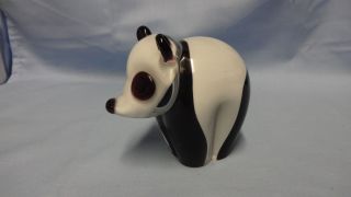 Vintage Collectable Wedgwood Black & White Glass Panda Paperweight