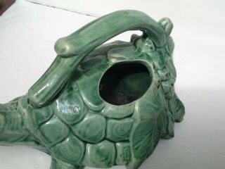 Vintage McCoy Turtle Art Pottery Planter Figure Vase Watering Can 6