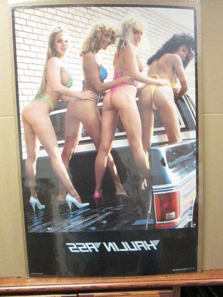 Haulin A$$ Chevy Truck Hot Girls Car Garage Man Cave 1986 Off Road Poster 5936