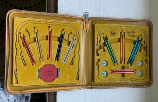 Vintage Boye Needlemaster Circular Knitting Needles Kit Case Euc