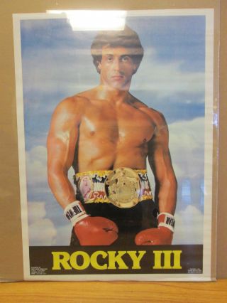 Vintage 1982 Rocky Iii Boxing Movie Poster Stallone 10854