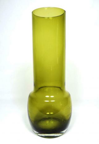 Vintage Riihimaki Lasi Oy Glass Vase By Tamara Aladin C1969