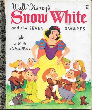 Vintage 1977 Disney Snow White And The Seven Dwarfs Little Golden Book 1977