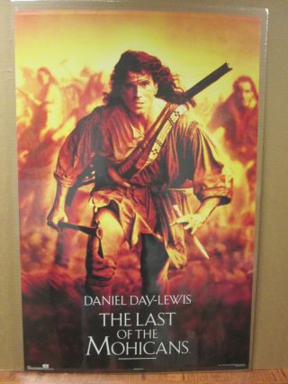 Vintage 1992 The Last Of The Mohicans Poster Daniel Day - Lewis Movie 7044