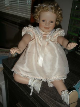 Adorable Shirley Temple Porcelain Doll,  Danbury