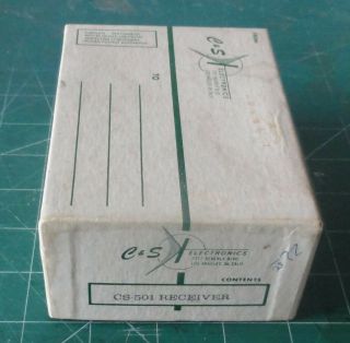 C&s Cs - 501 Single Channel Receiver,  Vintage,  In Its Own Box,  Plus Servo