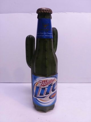 Rare Vintage Miller Lite Bottle Cactus W/ Cap 8.  5 " Beer Keg Tap Handle