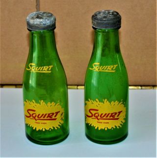 Vtg 1950s Squirt Bottle Salt & Pepper Shaker Set 5 ½”