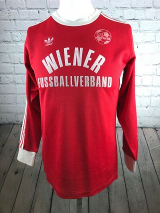 Adidas Vtg Lsv Austrian Football Shirt Munchen Trikot Soccer Jersey Player 3 L/s
