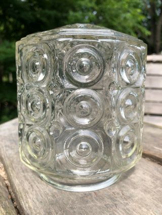 Vintage Mid Century Clear Heavy Glass 3” Light Globe Shade Cover Replacement