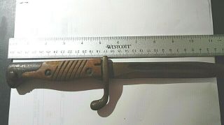 Vintage Military Bayonet With Wood Handle