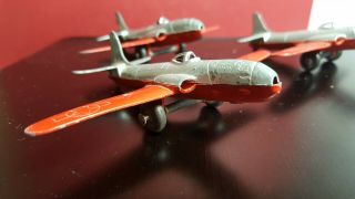 3 - Vintage 1948 Tootsietoy Shooting Star Airplane toy approx 3 1/2 
