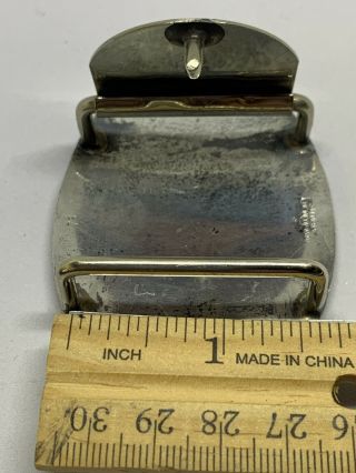 Vintage Boyd Reno Nevada Sterling Silver Engraved Belt Buckle 51.  42 Grams 5