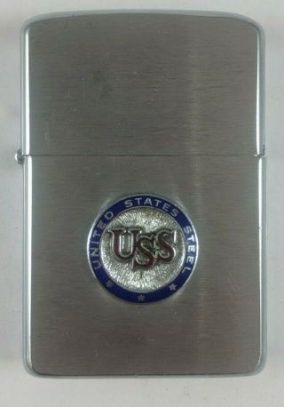 Vintage 1957 Zippo Lighter With United States Steel Ad In