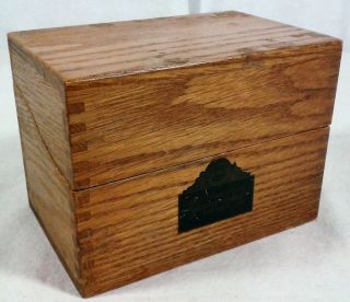 Vintage Gold Medal Flour Recipe Box W/original Cards Dovetail Wood Divider Index