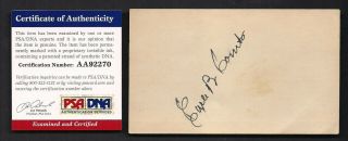 Earle Combs Signed 3x5 Card - Psa/dna - Vintage - Baseball 1927 York Yankees