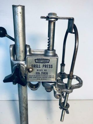 Vintage Craftsman 335.  25926 Adjustable Bench Top Drill Press Stand 2