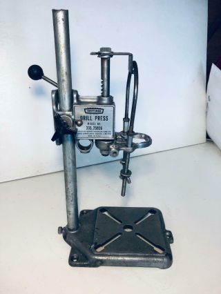Vintage Craftsman 335.  25926 Adjustable Bench Top Drill Press Stand 7