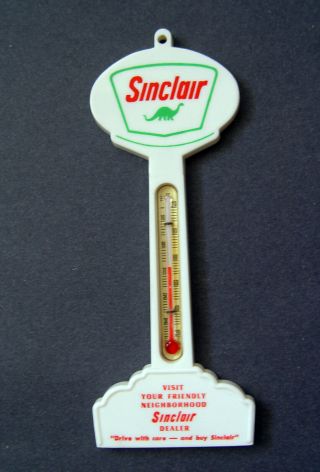 Vintage Sinclair Gas & Oil Dinosaur Advertising Sign Thermometer