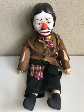 Vintage Emmett Kelly Jr.  By Horsman " Willie " The Hobo Clown Ventriloquist Doll
