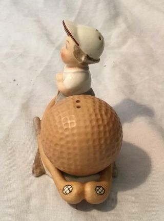 VINTAGE GOEBEL GERMANY GOLFER & BALL ON GOLF CLUB TRAY S&P SHAKERS CROWN 3