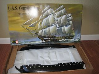 Vintage Revell Uss Constitution Old Ironsides 1/96 Scale Model 1969