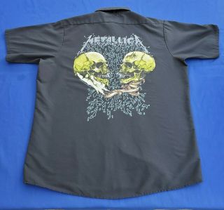Vintage 1994 Metallica Pushead Work Short Sleeve Shirt Size Large