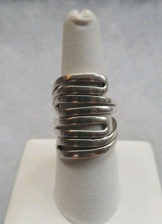 Silpada Modern Maze Ring R1532 Size 8.  5 Sterling Silver " Vintage "