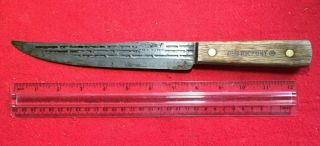 Vintage Old Hickory 12 1/2 Inch Butcher Knife,  Ontario Tru - Edge