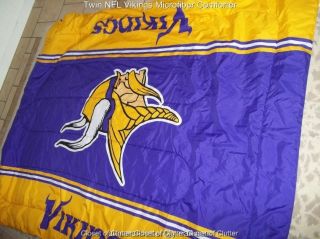 Vintage Ln Minnesota Vikings Nfl Football Twin Comforter/blanket Sports