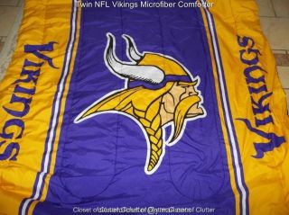Vintage LN Minnesota VIKINGS NFL Football Twin Comforter/Blanket Sports 2