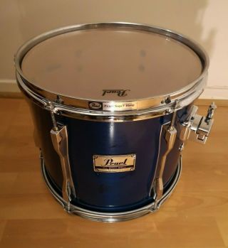 Vintage Pearl All Birch Shell 13 " X 11 " Mounted Tom With Pearl Hoops 1980s