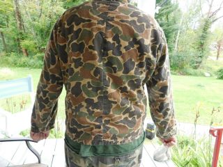 Vintage Duck Hunter Camouflage shirt,  jacket WW II style camo Large 2