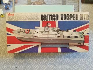 Vintage Revell 335 - 200 British Vosper Mtb 1/72 Rare Incomplete