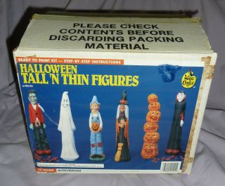 Vintage Halloween Tall And Thin Figures By Wee Crafts