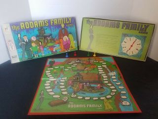 Vintage 1974 The Addams Family Board Game Milton Bradley Complete