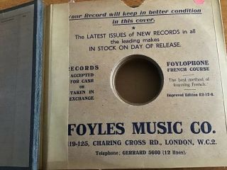 Foyles Music Vintage Record Sleeves 10”78’s X Four,  5 - V.  Good.